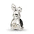 Swarovski Bunny Charm Bead in Sterling Silver