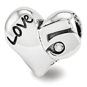 Sterling Silver Swarovski 5th Anniversary Bead Charm hide-image