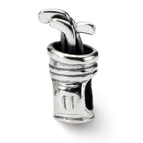 Sterling Silver Golf Bag Bead Charm hide-image