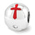 Enamel Swarovski FAITH HOPE LOVE Charm Bead in Sterling Silver
