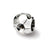 Soccer Ball Charm Bead in Sterling Silver