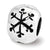 Snowflake Charm Bead in Sterling Silver
