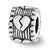 Sterling Silver Broken Heart Spacer Bead Charm hide-image