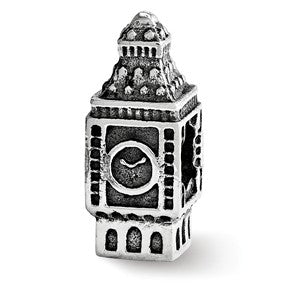 Sterling Silver Big Ben Clock Bead Charm hide-image