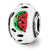 Sterling Silver Watermelon Murrano Glass Bead Charm hide-image