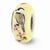 Sterling Silver Yellow Hand Painted Chicadees Glass Bead Charm hide-image