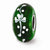 Sterling Silver Hand Painted Clover Floral Glass Bead Charm hide-image