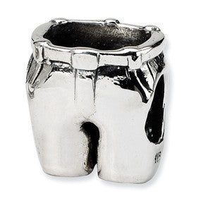 Sterling Silver Pants Bead Charm hide-image