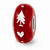 Sterling Silver Hand Painted Christmas Hearts Glass Bead Charm hide-image