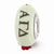 Sterling Silver Hand Painted Alpha Gamma Delta Glass Bead Charm hide-image