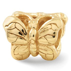 Gold Plated Butterfly Bead Charm hide-image