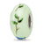Green Blue Jays Rule Fenton Glass Charm Bead in Sterling Silver