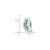 Green Blue Jays Rule Fenton Glass Charm Bead in Sterling Silver