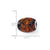 Black & Orange Autumn Fires Fenton Glass Charm Bead in Sterling Silver