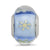 Snowflake Blue Italian Glass Charm Bead in Sterling Silver