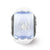 Snowflake Blue Italian Glass Charm Bead in Sterling Silver