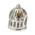 Bird Cage Charm Bead in Sterling Silver & 14k Yellow Gold