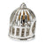 Sterling Silver & 14k Yellow Gold Bird Cage Bead Charm hide-image