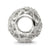 Polished CZ Hearts Charm Bead in Sterling Silver