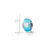Foil Angel Blue Italian Glass Charm Bead in Sterling Silver