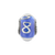Foil Infinity Blue Italian Glass Charm Bead in Sterling Silver