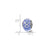 Foil Infinity Blue Italian Glass Charm Bead in Sterling Silver