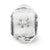 Snowflake White Italian Glass Charm Bead in Sterling Silver
