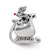 Enameled Rudolph In Sleigh Charm Bead in Sterling Silver