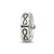 Pink Swarovski Heart Infinity, Spacer Charm Bead in Sterling Silver