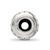 Polished Grooved Gripper Charm Bead in Sterling Silver