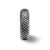 Antiqued Textured Gripper Charm Bead in Sterling Silver