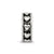 Antiqued Hearts Gripper Charm Bead in Sterling Silver
