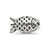 Fish Charm Bead in Sterling Silver