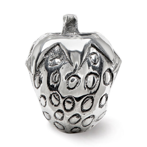 Strawberry Charm Bead in Sterling Silver