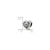 18 Heart Charm Bead in Sterling Silver