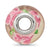 CZ Pink Floral Glass Charm Bead in Sterling Silver