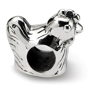 Sterling Silver Chicken Bead Charm hide-image