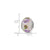 Purple Floral Butterfly Glass Charm Bead in Sterling Silver