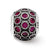 Red Corundum Antiqued Charm Bead in Sterling Silver