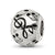 Enameled Musical Notes Charm Bead in Sterling Silver