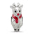 Enameled Rudolph Charm Bead in Sterling Silver