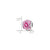 Pink Enameled Smooches Lips Charm Bead in Sterling Silver
