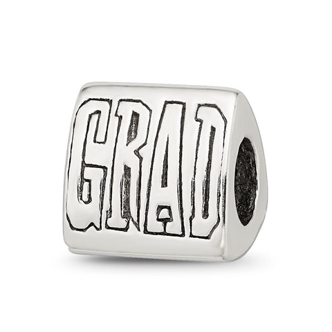 Grad 2018 Trilogy Charm Bead in Sterling Silver