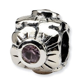 Sterling Silver Multicolor CZ Bead Charm hide-image