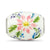 Hand Paint Berries & Blossoms Fenton Glass Charm Bead in Sterling Silver