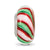 Hand Painted Ribbon Candy Fenton Glass Charm Bead in Sterling Silver