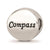 Gold Tone CZ Moveable Compass Charm Bead in Sterling Silver