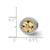Gold Tone CZ Moveable Compass Charm Bead in Sterling Silver