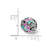 Pink & Blue Enameled CZ Butterfly Charm Bead in Sterling Silver