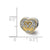 Pink Enameled,Yellow Ip-Plated CZ Swans Charm Bead in Sterling Silver